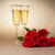 pezsgő · szemüveg · rózsák · bézs · virág · szeretet - stock fotó © 3523studio