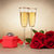 Champagne glasses, present and roses stock photo © 3523studio