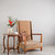 beżowy · krzesło · strona · tabeli · kwiaty · ściany - zdjęcia stock © 3523studio