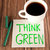 pensare · verde · tovagliolo · Cup · caffè - foto d'archivio © a2bb5s