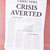 The newspaper LATEST NEWSwith the headline CRISIS AVERTED stock photo © a2bb5s