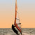 Silhouette of a windsurfer on a gulf  stock photo © acidgrey