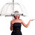 nő · tart · esernyő · fiatal · divatos · női · mosoly - stock fotó © adam121