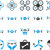Air drone and quadcopter tool icons stock photo © ahasoft