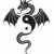 yin · yang · dragon · battant · suspendu · symbole · design - photo stock © Aiel