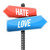ненавижу · любви · дорожный · знак · иллюстрация · дизайна · белый - Сток-фото © alexmillos