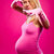 ciąży · atrakcyjna · kobieta · rękawice · gumowe · stwarzające · różowy - zdjęcia stock © amok