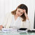 Depressed Businesswoman Calculating Invoice stock photo © AndreyPopov