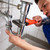 Klempner · Waschbecken · Rohr · Leckage · männlich - stock foto © AndreyPopov