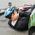 mężczyzna · rowerzysta · samochodu · wypadku · ból · szyi · ulicy - zdjęcia stock © AndreyPopov
