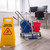 mokro · piętrze · ostrożność · podpisania · czyszczenia · sprzęt - zdjęcia stock © AndreyPopov
