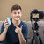 blogger · mobiele · telefoon · videocamera · glimlachend · jonge - stockfoto © AndreyPopov
