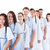 Long line of smiling doctors and nurses stock photo © AndreyPopov
