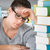 Depressed Woman Sitting In Library stock photo © AndreyPopov