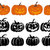 Kürbis · Set · Halloween · schwarz · orange · Hintergrund - stock foto © angelp