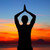 ioga · ao · ar · livre · saudável · mulher · silhueta · feminino - foto stock © Anna_Om