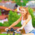 騎術 · 自行車 · 阿爾卑斯山的 · 山 · 女孩 · 快樂 - 商業照片 © Anna_Om