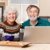 pareja · de · ancianos · retrato · feliz · casa · Internet - foto stock © aremafoto