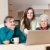 tienermeisje · grootouders · met · behulp · van · laptop · gelukkig · liefde · home - stockfoto © aremafoto