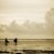 plajă · siluetă · shot · cuplu · apă - imagine de stoc © aremafoto