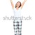 пижама · женщину · изолированный · утра · улыбаясь - Сток-фото © Ariwasabi