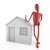 dummy leaning on house icon stock photo © arquiplay77