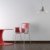 design · interior · roşu · scaun · tabel · alb · perete - imagine de stoc © arquiplay77