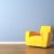 interior design yellow armchair on blue wall stock photo © arquiplay77