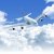 Flugzeug · unter · Wolken · Vorderseite · top · Ansicht - stock foto © arquiplay77
