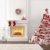 witte · Rood · christmas · haard · interieur · moderne · stijl - stockfoto © arquiplay77
