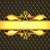 zwarte · leder · patroon · gouden · pleisterwerk · lijn - stockfoto © Arsgera
