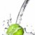 apa · dulce · stropire · verde · măr · izolat · alb - imagine de stoc © artjazz