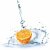 fresh water drops on orange isolated on white stock photo © artjazz