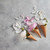 tavaszi · virágok · minta · rózsaszín · fehér · szirmok · szürke - stock fotó © artjazz
