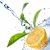 waterdruppels · citroen · groene · bladeren · geïsoleerd · druppels - stockfoto © artjazz