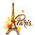 toamnă · Paris · vector · Turnul · Eiffel · artar · frunze - imagine de stoc © Artspace