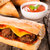 vlees · sandwich · eigengemaakt · gesmolten · kaas - stockfoto © badmanproduction