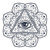 All Seeing Eye in Triangle and Mandal stock photo © barsrsind