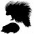 silhouette of the hedgehog and porcupine on white background stock photo © basel101658