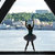 silhouet · bevallig · ballerina · witte · groene · meisje - stockfoto © bezikus