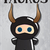 Zodiac sign Taurus with cute black ninja character, vector stock photo © BlueLela