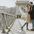 Loving couple on Chain bridge, Budapest stock photo © boggy