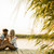 romântico · casal · sessão · pier · lago - foto stock © boggy