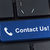 Contact Us button keyboard with icon handset. stock photo © borysshevchuk