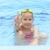 Mädchen · Schutzbrille · Schwimmbad · cute · Sieg - stock foto © brebca