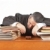 Male judge sleeping over the files stock photo © broker