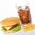 hamburguesa · con · queso · sosa · beber · blanco · superficial - foto stock © broker