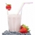 Strawberry milkshake with blueberries stock photo © broker