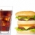 podwoić · cheeseburger · sody · szkła · obiedzie · energii - zdjęcia stock © broker