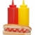 cachorro-quente · ketchup · mostarda · garrafas · isolado · branco - foto stock © broker